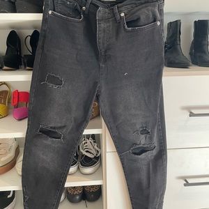 We the free black skinny jeans distressed rips